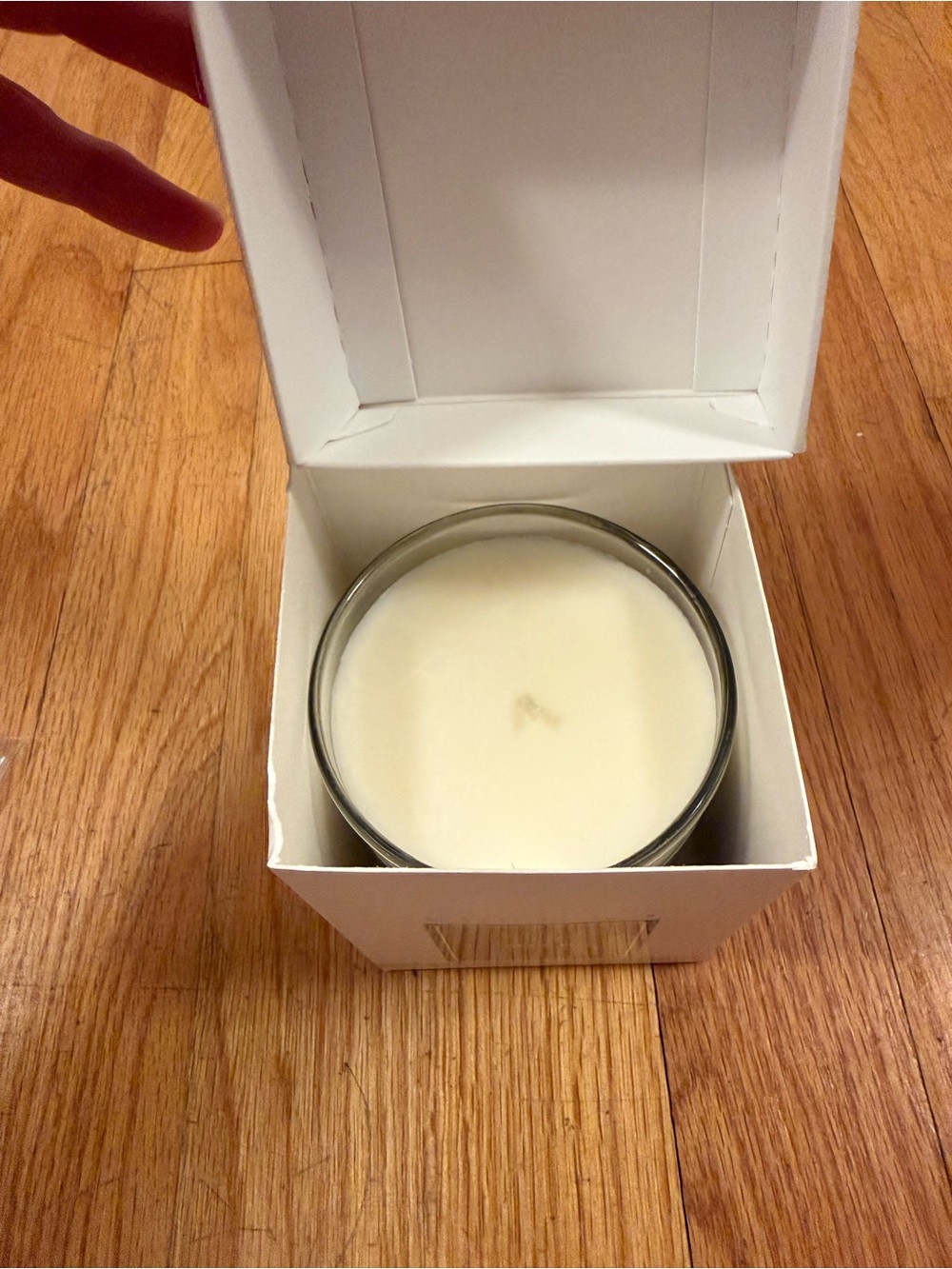 k. hall designs MILK Scented Candle New in Box - White & Gray - Picture 2 of 2
